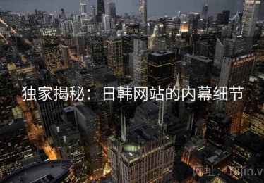 独家揭秘:日韩网站的内幕细节 独家揭秘:日韩网站的内幕细节