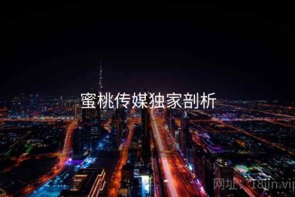 蜜桃传媒独家剖析