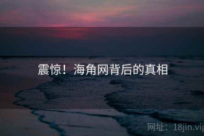 震惊！海角网背后的真相
