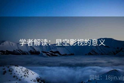 学者解读：星空影视的意义